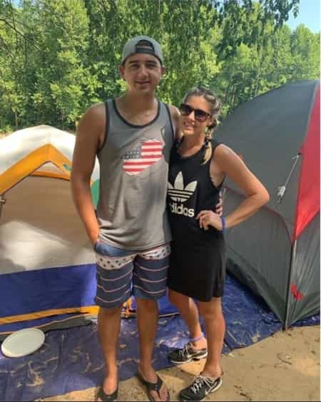Zara with her husband Sam camping in Missouri